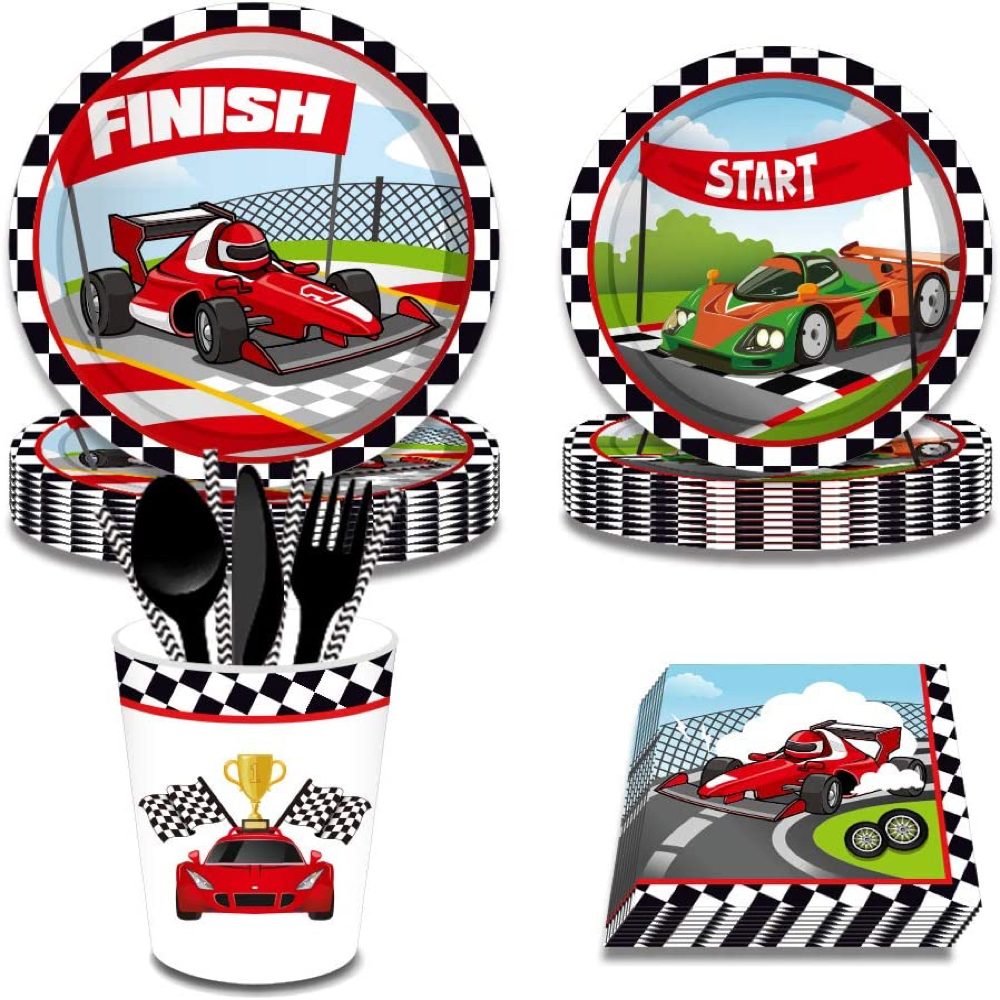 Racing Car Themed Party - Race Car Themed Party - Kids Childs Birthday Party - Ideas - Inspiration - Decorations - Games Party Supplies - Tableware