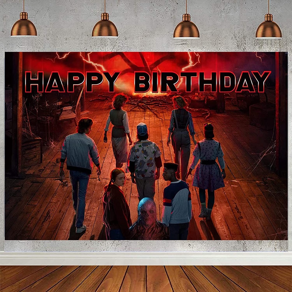 Stranger Things Themed Party - TV Show Theme - Netflix - Birthday Party Inspiration - Ideas - Decorations - Party Supplies - Backdrop