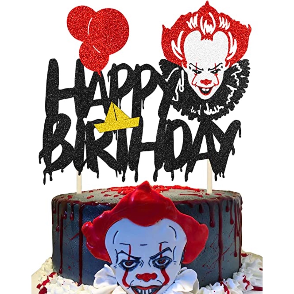 Stephen King Themed Halloween Party - Halloween Party Theme - Birthday - Ideas and Inspiration - Party Supplies and Decorations - Cake Topper