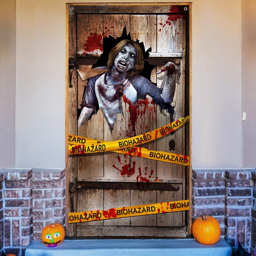 Shaun of the Dead Themed Halloween Party - Ideas - Inspiration - Decorations - Party Supplies - Horror Night - Scare Room - Zombie Door Poster