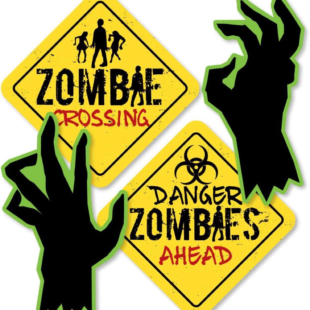 Night of the Living Dead Themed Halloween Party - Zombie Party Theme Ideas - Inspiration - Decorations - Party Supplies - Neon Stickers