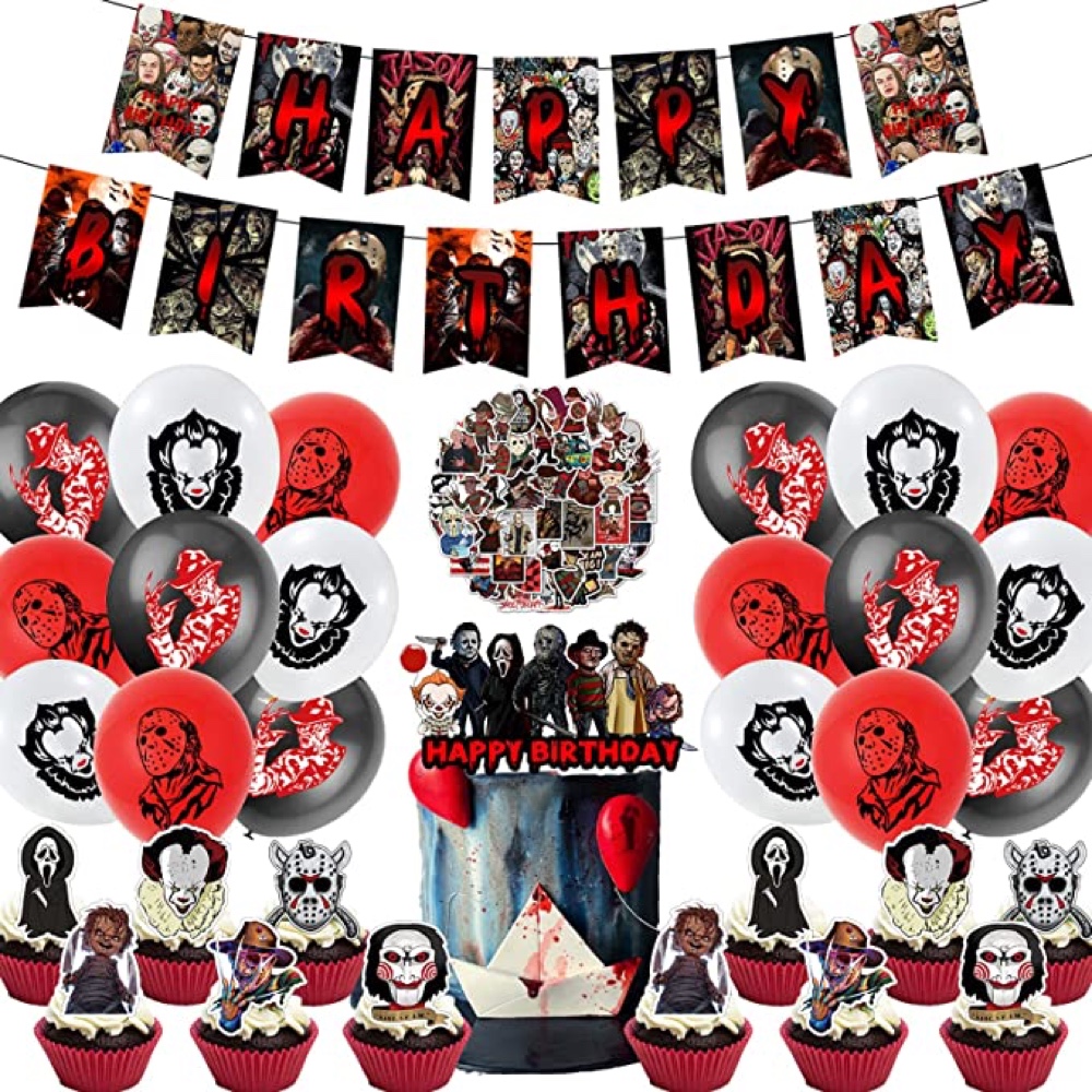A Nightmare on Elm Street Themed Party - Horror Night Party - Freddy Krueger Themed Halloween Party - Decorations - Party Supplies - Ideas - Inspiration - Party Supplies Set - Kit