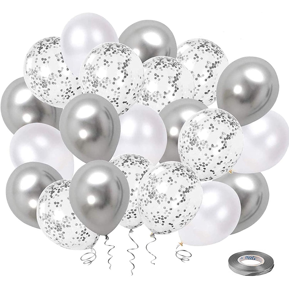 25th Wedding Anniversary Party - Silver Wedding Anniversary Party - Celebration - Ideas - Inspiration - Party Supplies - Decorations - Balloons