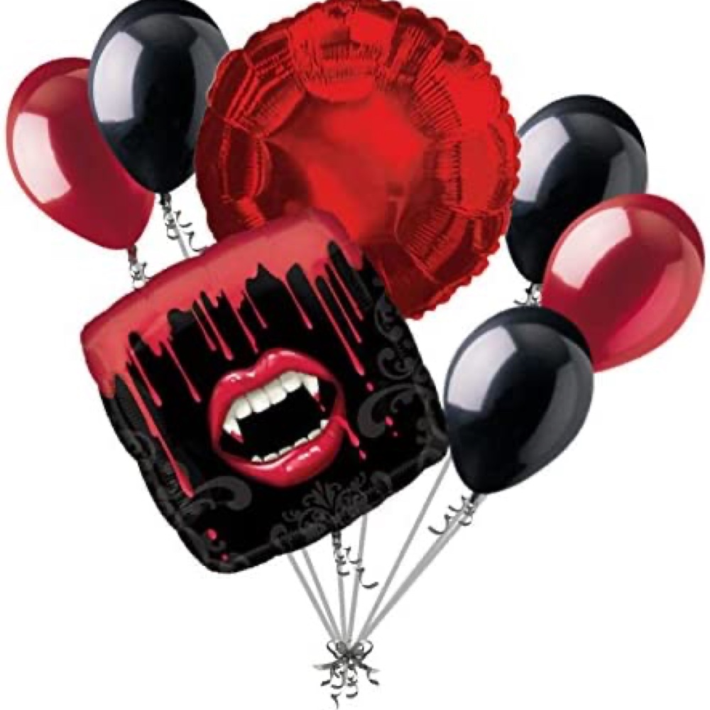 Vampire Themed Party - Vampire Themed Halloween Party Dracula Themed Halloween Party - Birthday - Ideas - Inspiration - Party Supplies - Party Decorations - Balloons - Vampire Bite