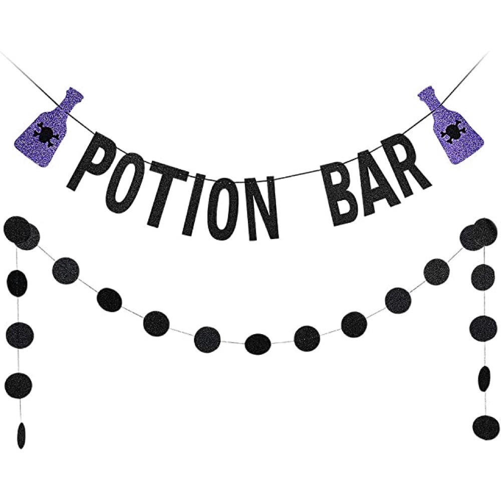 Witch Themed Halloween Party - Hocus Pocus Themed Halloween Party - Spooky Party Scare Room - Ideas - Inspiration - Party Decorations - Party Supplies - Wall Banner