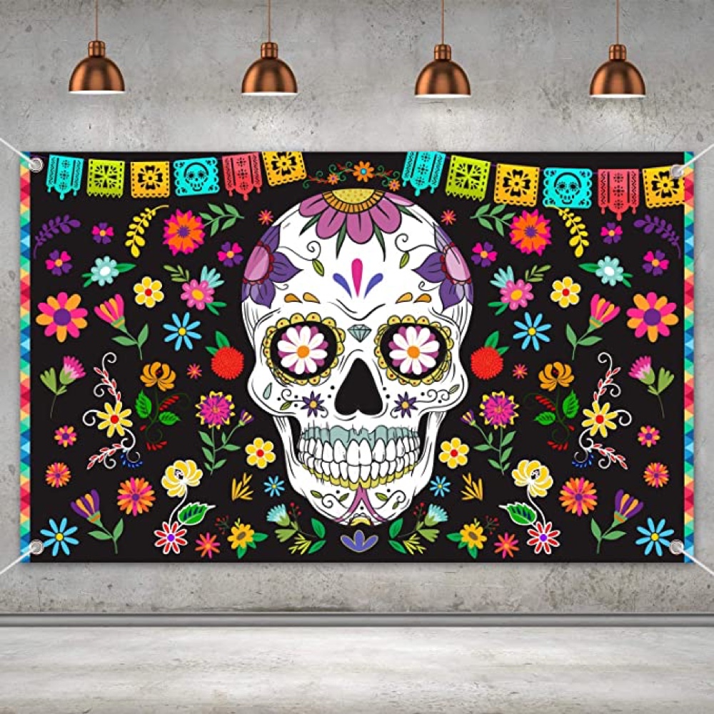 Day of the Dead Themed Halloween Party - Ideas - Inspiration - Party Supplies - Party Decorations - Backdrop