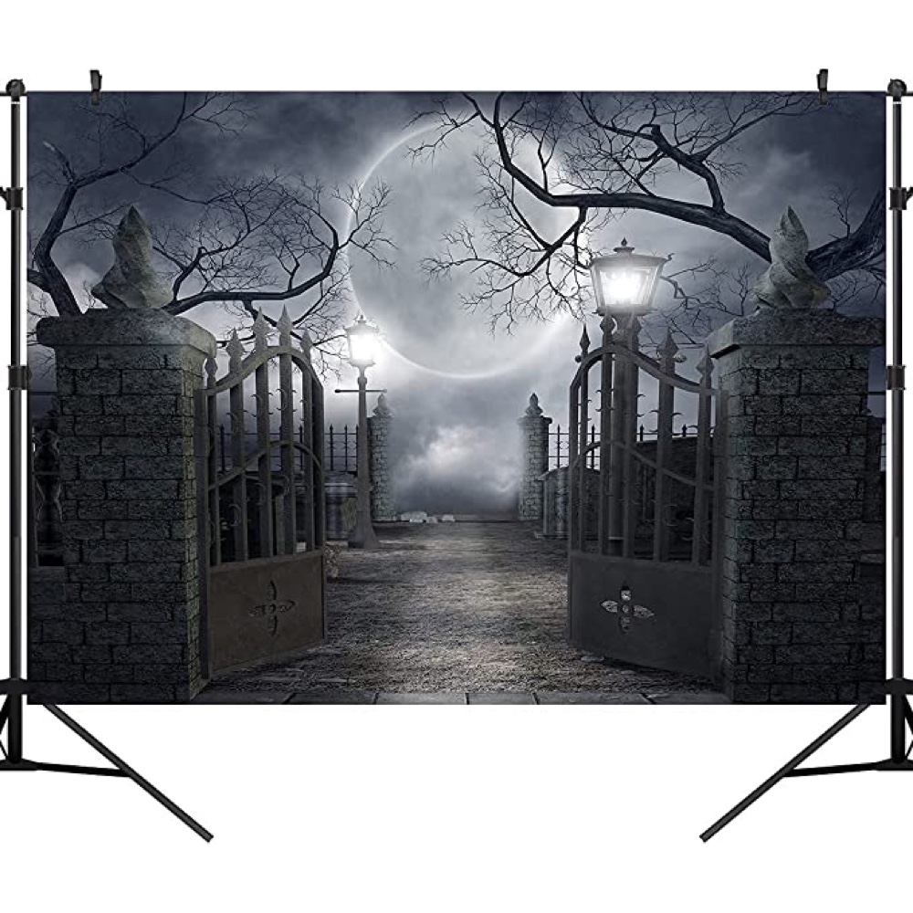 Graveyard Themed Halloween Party - Cemetery Themed Halloween Party - Ideas - Inspiration - Party Supplies - Party Decorations - Food - Backdrop