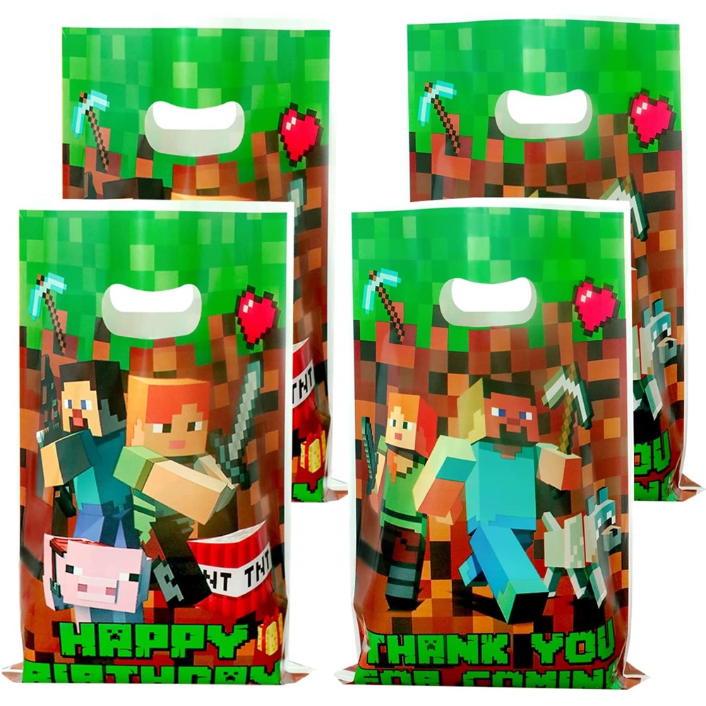 Minecraft Themed Party - Kids Children - Minecraft Theme Birthday Party - Video Games - Ideas and Inspiration - Party Supplies - Party Decorations - Party Favor Bags