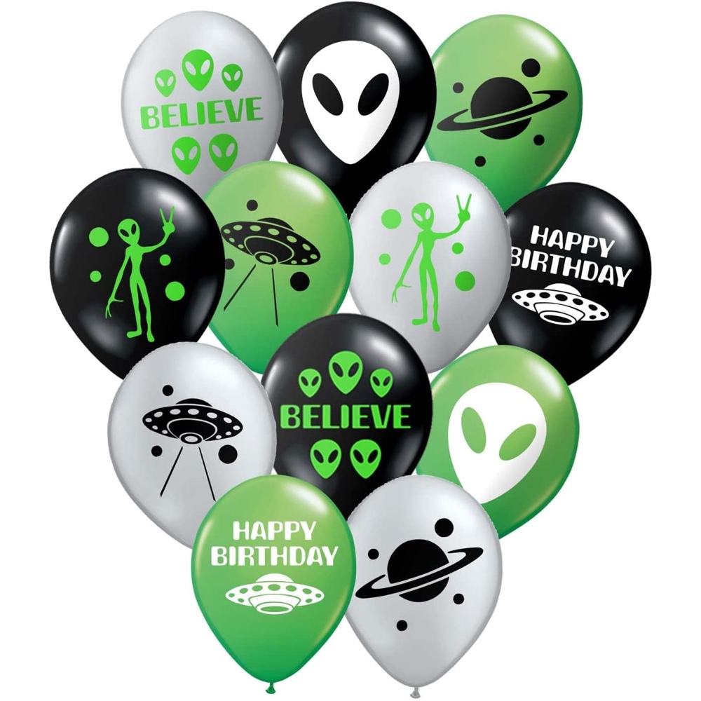 Alien Themed Party - UFO Themed Party - Area 51 Themed Party - Spaceship Themed Party - Starship Themed Party - Little Green Men Themed Party - Balloons
