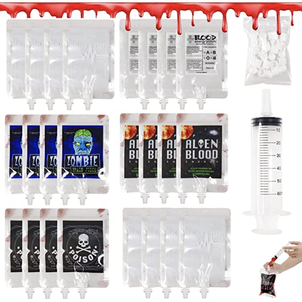 Dawn of the Dead Themed Halloween Party - Zombie Horror Party - Scary - Walking Dead - Ideas and Inspiration - Party Decorations - Party Supplies - Novelty Blood Bag Drinks