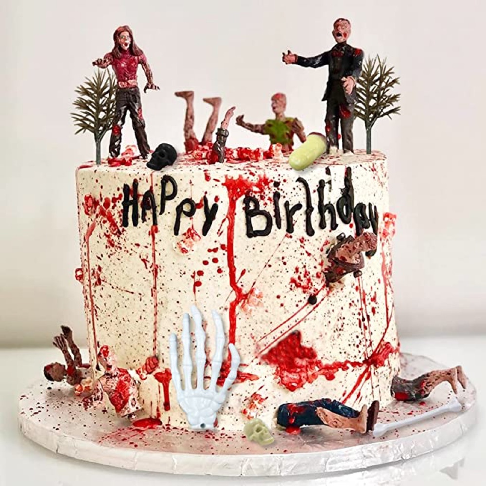 Dawn of the Dead Themed Halloween Party - Zombie Horror Party - Scary - Walking Dead - Ideas and Inspiration - Party Decorations - Party Supplies - Cake Decorations - Cake Topper