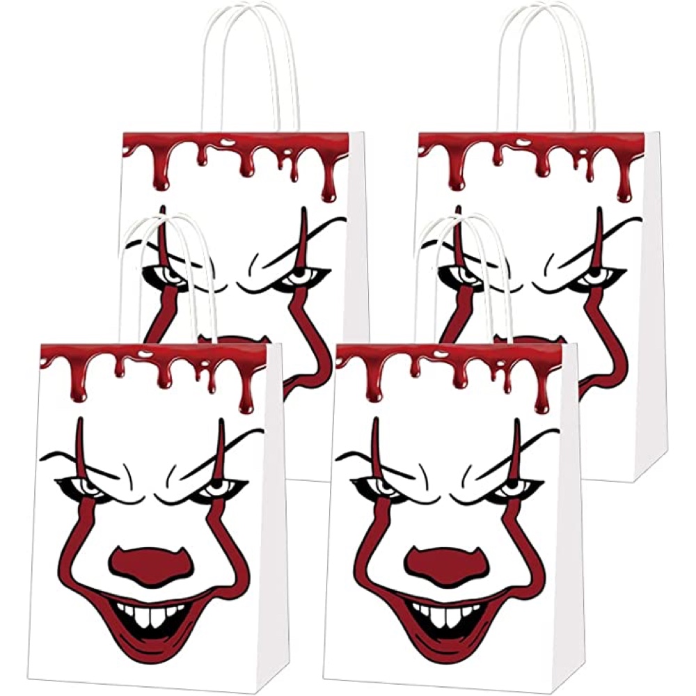 Creepy Clown Part Themed Halloween Party - Scary Clown Themed Halloween Party - Freaky Clown Themed Halloween Party - Party Decorations - Party Supplies - Ideas - Inspiration - Party Favor Bags