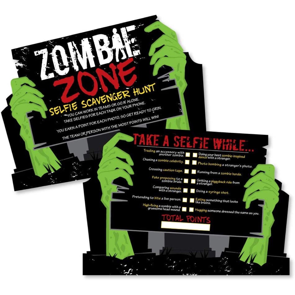 Dawn of the Dead Themed Halloween Party - Zombie Horror Party - Scary - Walking Dead - Ideas and Inspiration - Party Decorations - Party Supplies - Zombie Scavenger Hunt Game