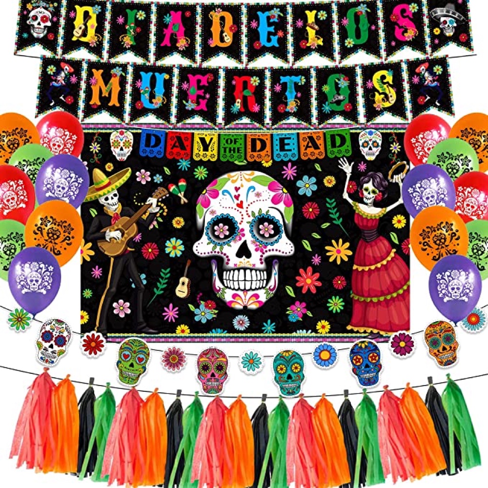 Day of the Dead Themed Halloween Party - Ideas - Inspiration - Party Supplies - Party Decorations - Party Supplies Set - Kit