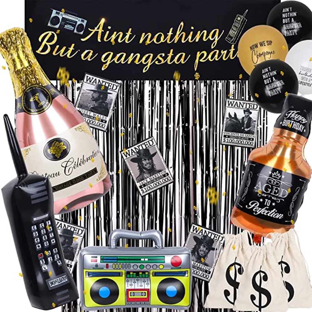 The Godfather Themed Party - Gangster Party - The Sopranos Themed Party - Birthday Party - Party Ideas - Inspiration - Party Decorations - Party Supplies - Party Supplies Set - Kit