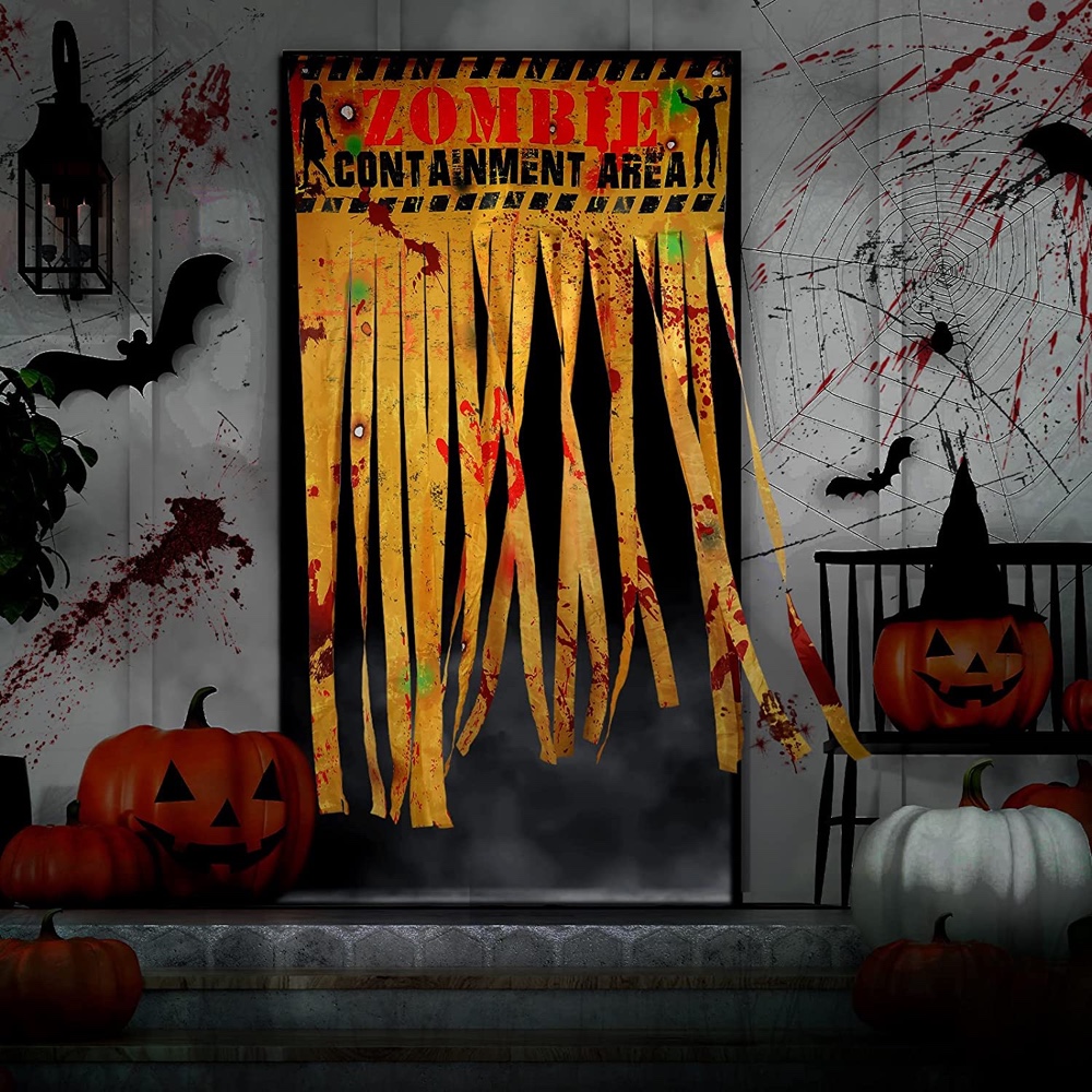 28 Days Later Themed Halloween Party - Scary Zombie Party - Ideas - Inspiration - Party Decorations - Party Supplies - Door Curtain Banner