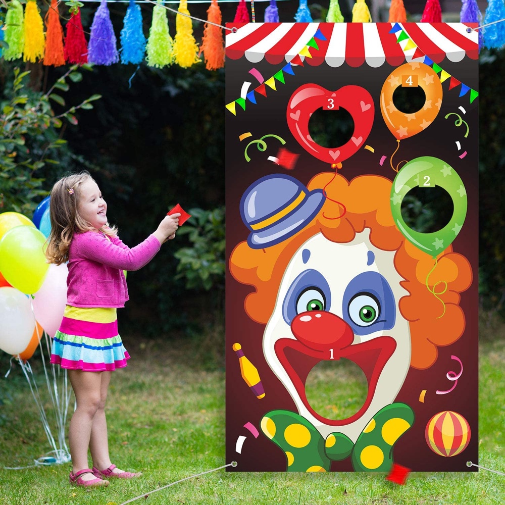 Clown Themed Party - Childs - Children - Birthday Party - Ideas - Inspiration - Party Decorations - Party Supplies - Party Games