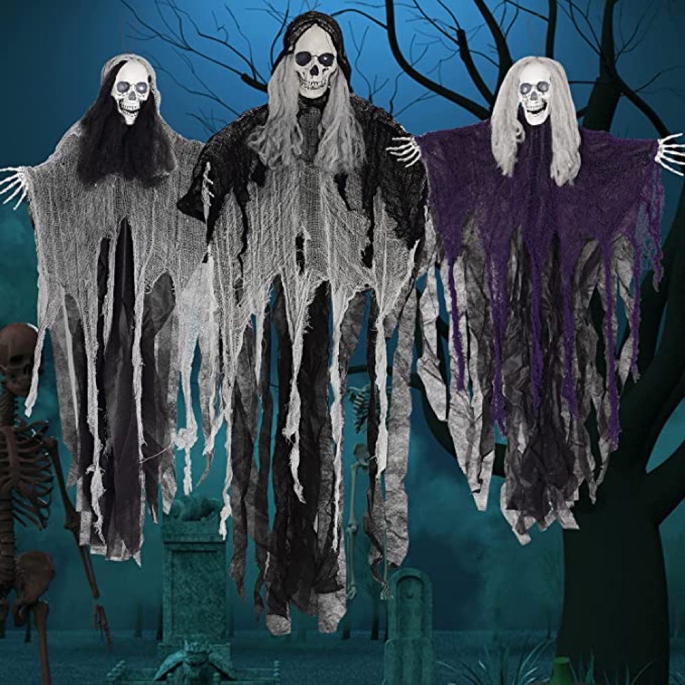 Paranormal Activity Themed Halloween Party - Haunted House - Scare Room - Ghosts - Scary Party - Ideas - Inspiration - Party Supplies - Party Decorations - Huge Ghost Props - Hanging Decorations