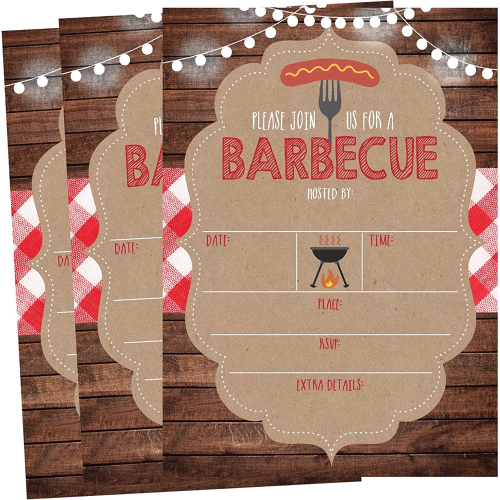 Outdoor BBQ Themed Party - Outdoor Barbeque Themed Party - Summer Birthday Party - Celebration Ideas - Inspiration - Party Decorations - Party Supplies - Food - Party Invitations - Invites
