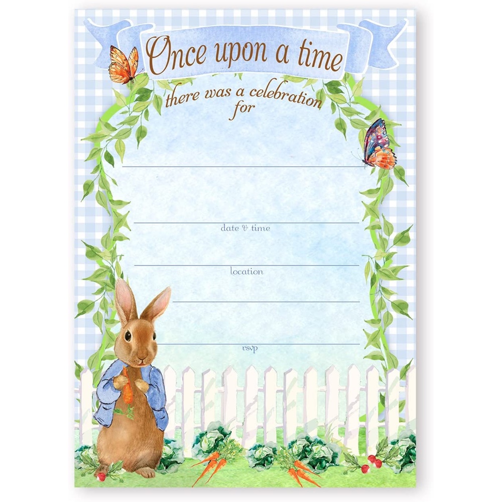 Peter Rabbit Themed Baby Shower - Gender Reveal Party - Ideas - Inspiration - Party Decorations - Party Supplies - Party Invitations - Invites