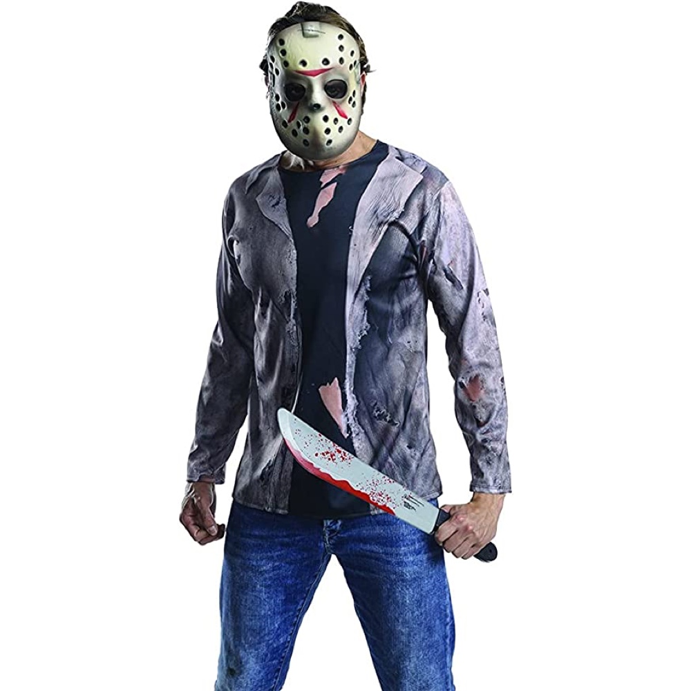 Scary Movie Marathon Halloween Party - Scary Movie Marathon Party - Horror Movie Marathon Halloween Party - Horror Movie Marathon Party - Ideas - Suggestions - Scariest - Party Decorations - Party Supplies - Friday 13th Costume - Jason Costume