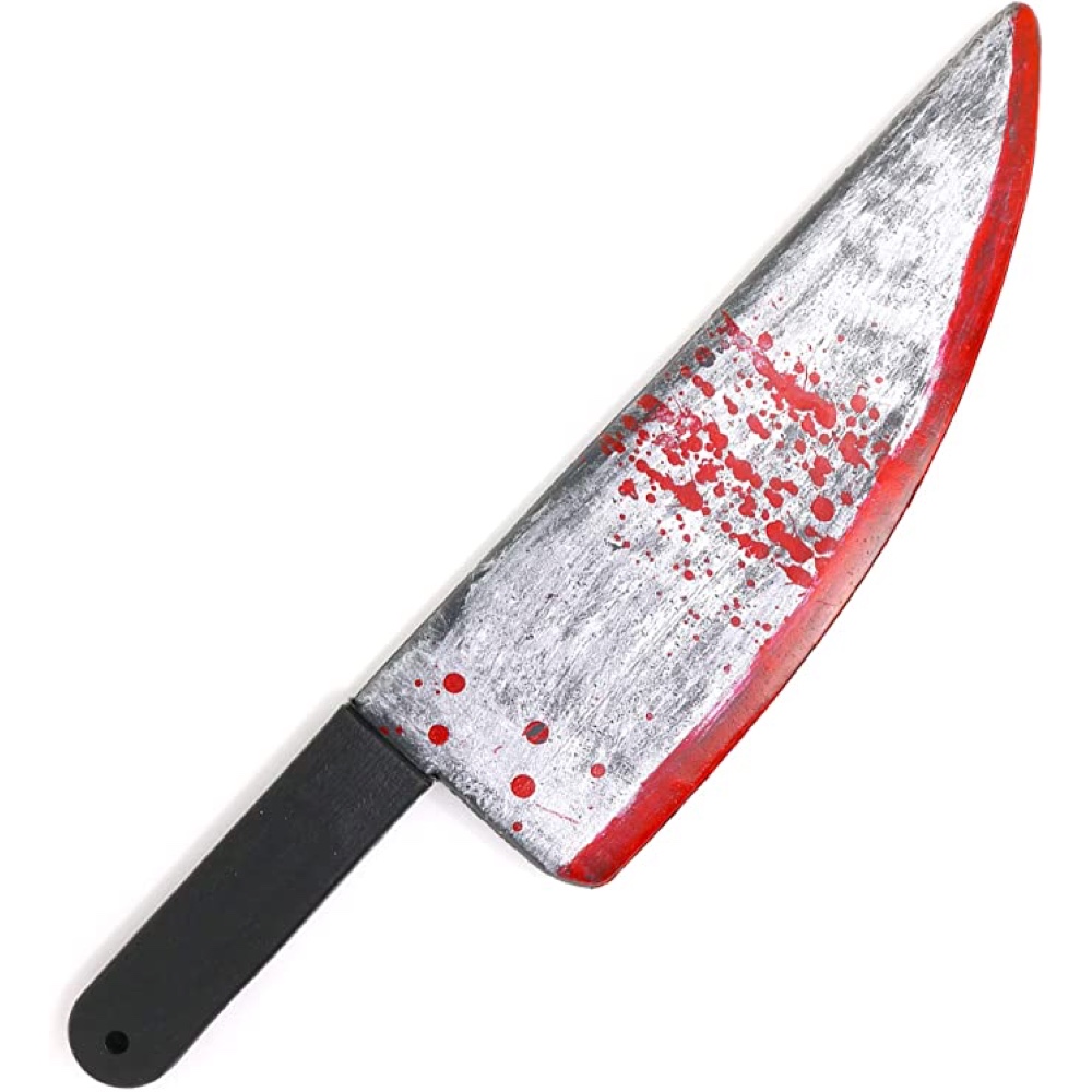 Saw Themed Halloween Party - Horror Movie Themed Party - Scary Party - Ideas - Inspiration - Party Decorations - Party Supplies - Blood Soaked Knife Prop