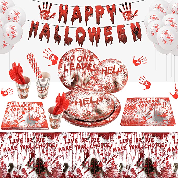 28 Days Later Themed Halloween Party - Scary Zombie Party - Ideas - Inspiration - Party Decorations - Party Supplies - Party Supplies Set - Decorations Kit