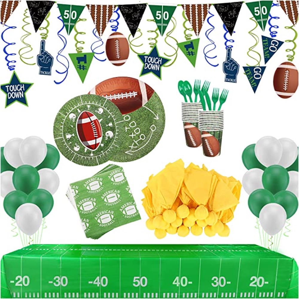 Super Bowl Party - Game Day - Watch Party - Ideas - Inspiration - Party Supplies - Party Decorations - Food - Party Supplies Set - Kit