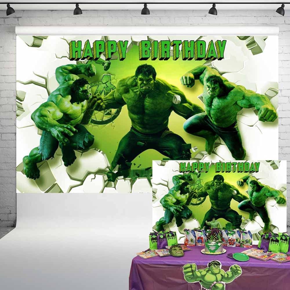 Incredible Hulk Themed Party - Birthday Party - Ideas - Inspiration - Party Supplies - Party Decorations - Backdrop