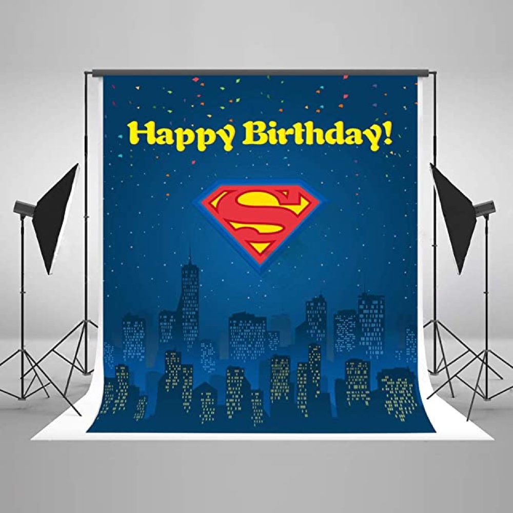 Superman Themed Party - Kids - Childs - Birthday Party - Ideas - Inspiration - Party Supplies - Party Decorations - Backdrop