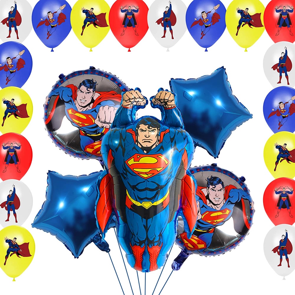 Superman Themed Party - Kids - Childs - Birthday Party - Ideas - Inspiration - Party Supplies - Party Decorations - Balloons