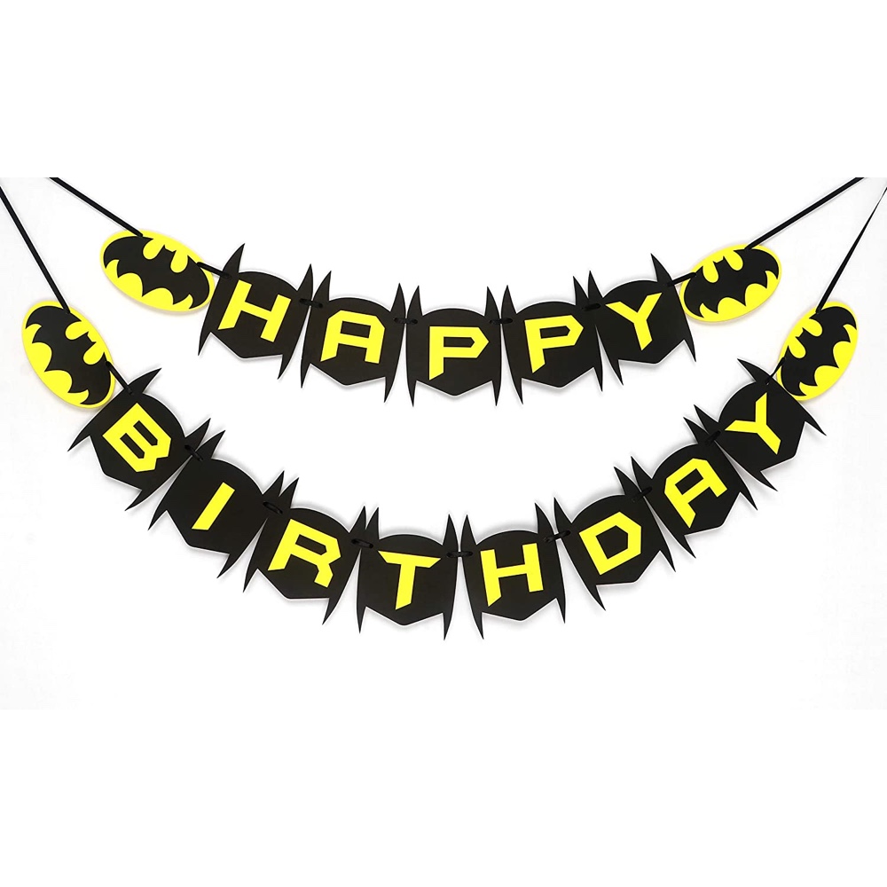 Batman Themed Party - Ideas - Inspiration - Kids - Children - Birthday Party - Party Decorations - Party Supplies - Birthday Banner