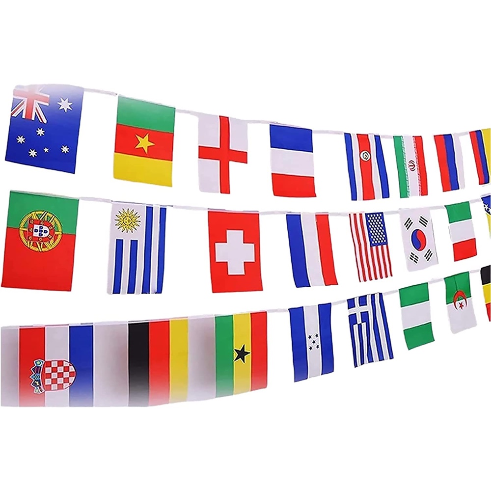 Christmas Around the World Themed Party - Ideas - Inspirations - Party Decorations - Party Supplies - Banner of International Flags
