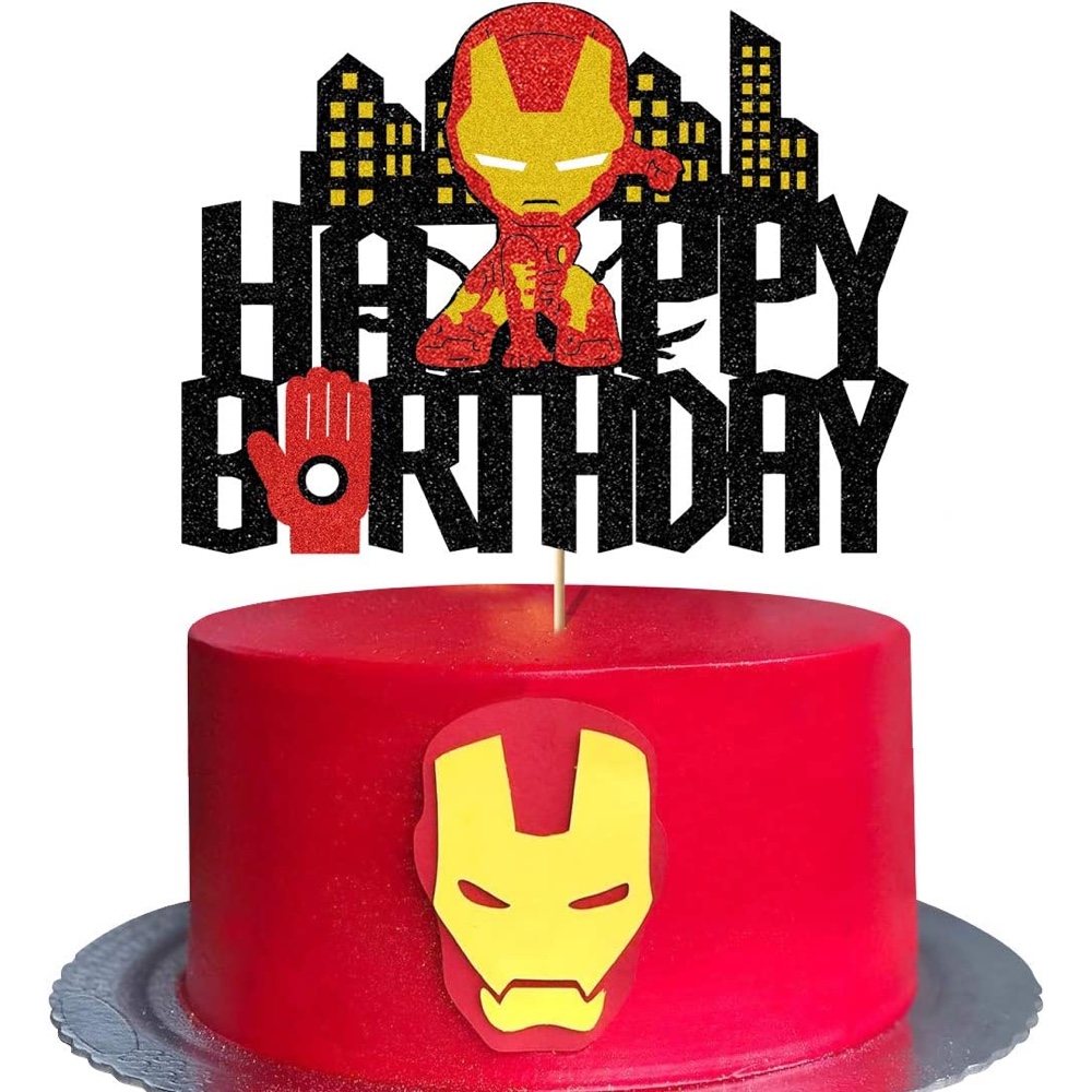 Iron Man Themed Party - Birthday Party - Ideas - Inspiration - Party Decorations - Party Supplies - Cake Topper