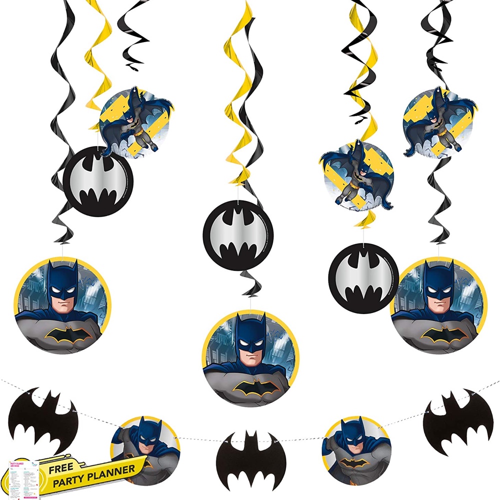 Batman Themed Party - Ideas - Inspiration - Kids - Children - Birthday Party - Party Decorations - Party Supplies - Hanging Decorations