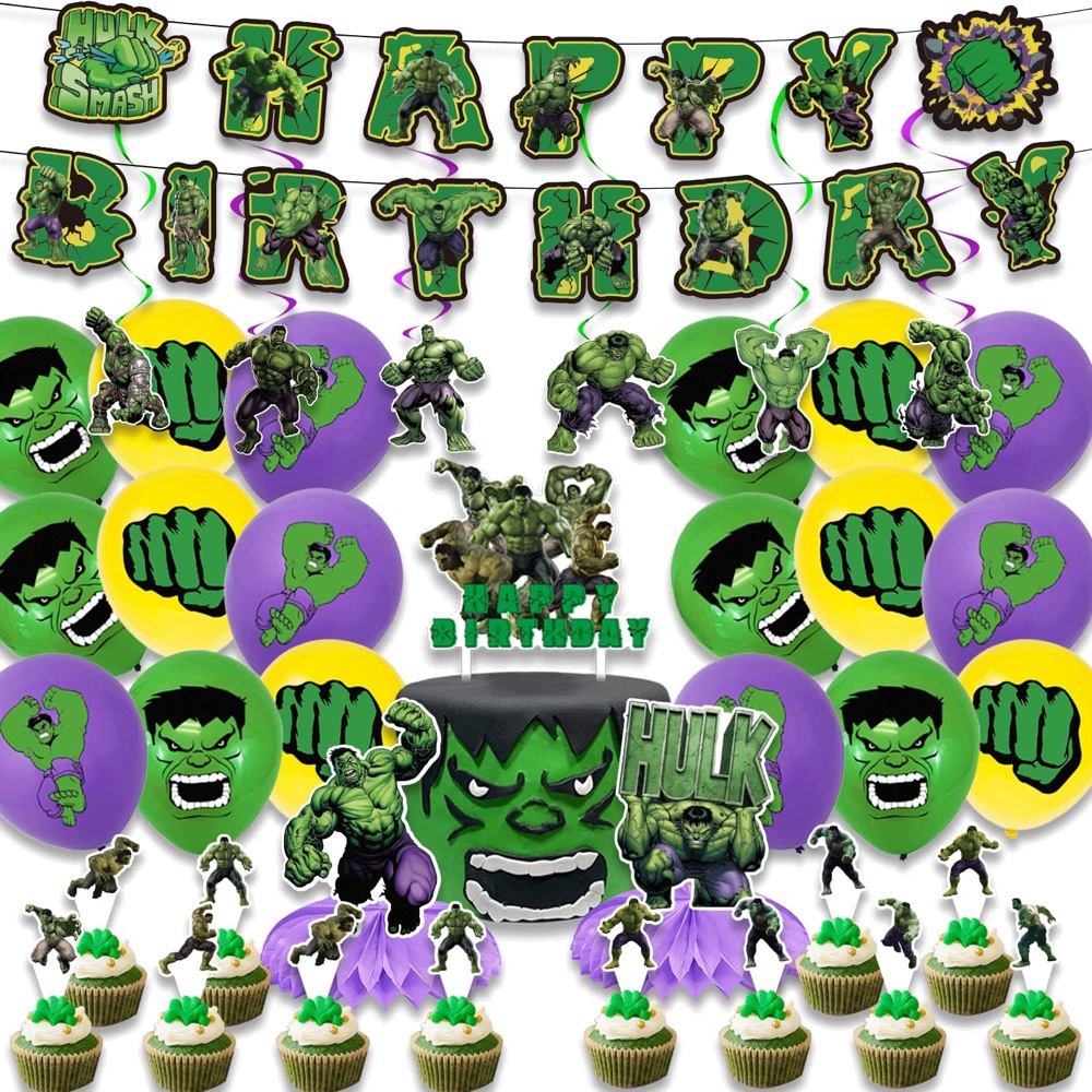 Incredible Hulk Themed Party - Birthday Party - Ideas - Inspiration - Party Supplies - Party Decorations - Party Supplies Set