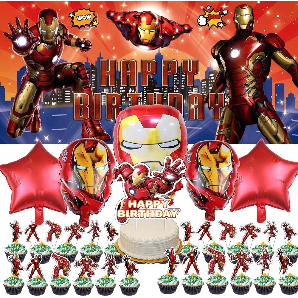 Iron Man Themed Party - Birthday Party - Ideas - Inspiration - Party Decorations - Party Supplies - Party Supplies Set