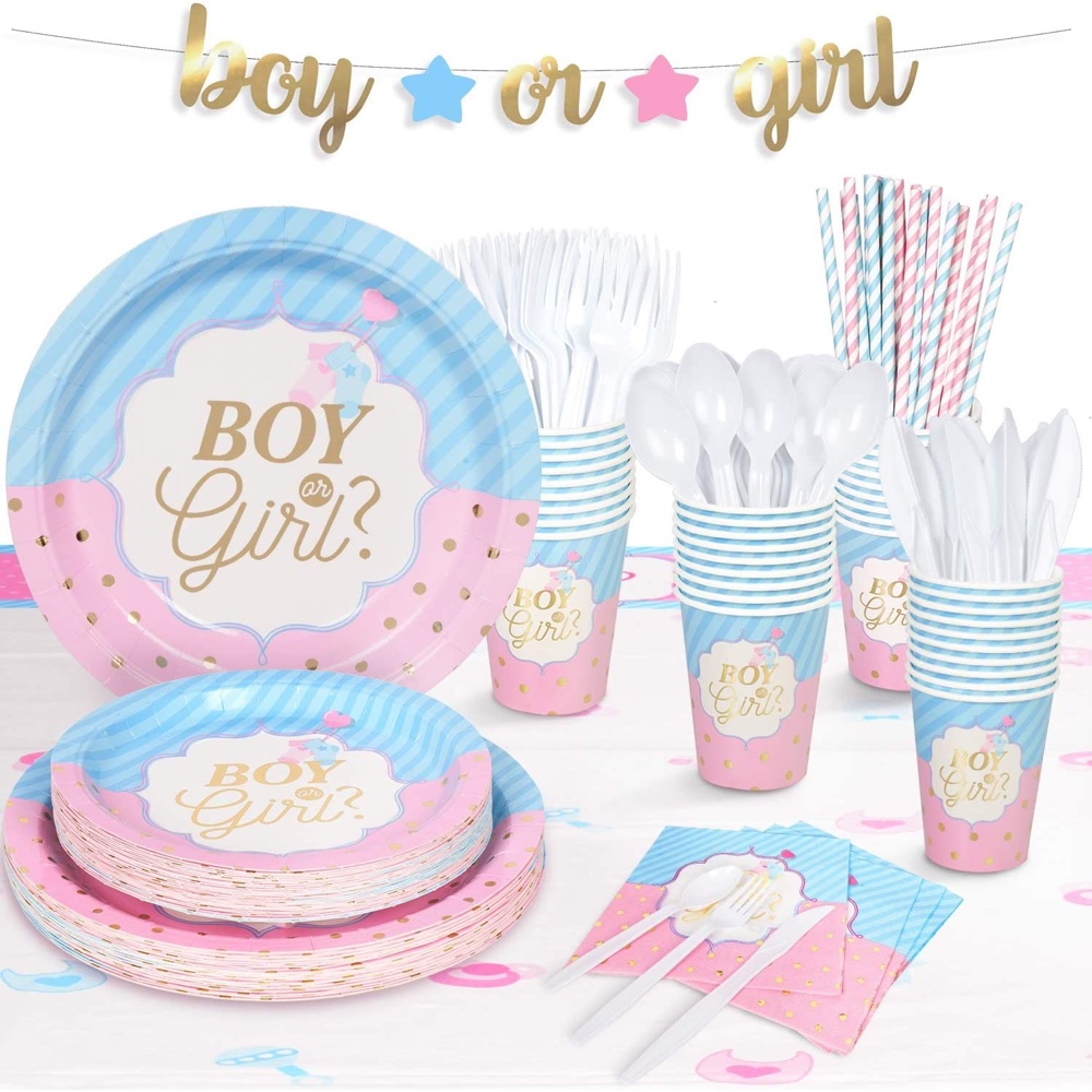 Baby Gender Reveal Party - Ideas - Inspiration - Party Decorations - Party Supplies - Tableware