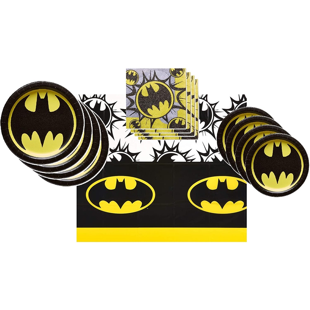 Batman Themed Party - Ideas - Inspiration - Kids - Children - Birthday Party - Party Decorations - Party Supplies - Tableware