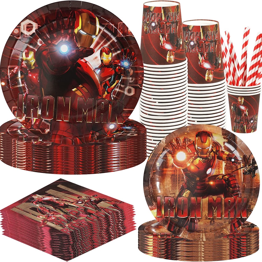 Iron Man Themed Party - Birthday Party - Ideas - Inspiration - Party Decorations - Party Supplies - Tableware