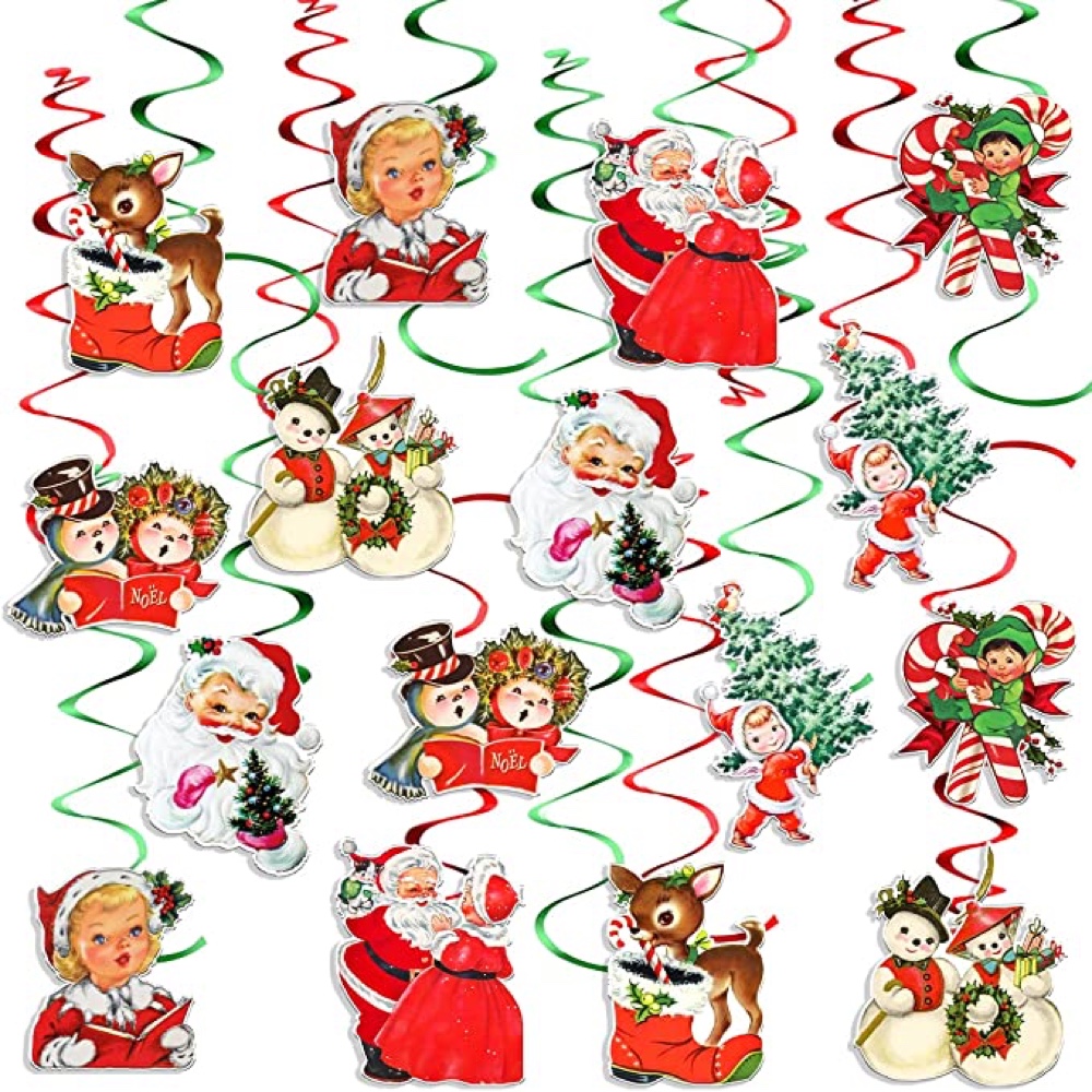 Retro Christmas Party - Vintage Xmas Party - Ideas - Inspiration - Party Decorations - Party Supplies - Hanging Decorations