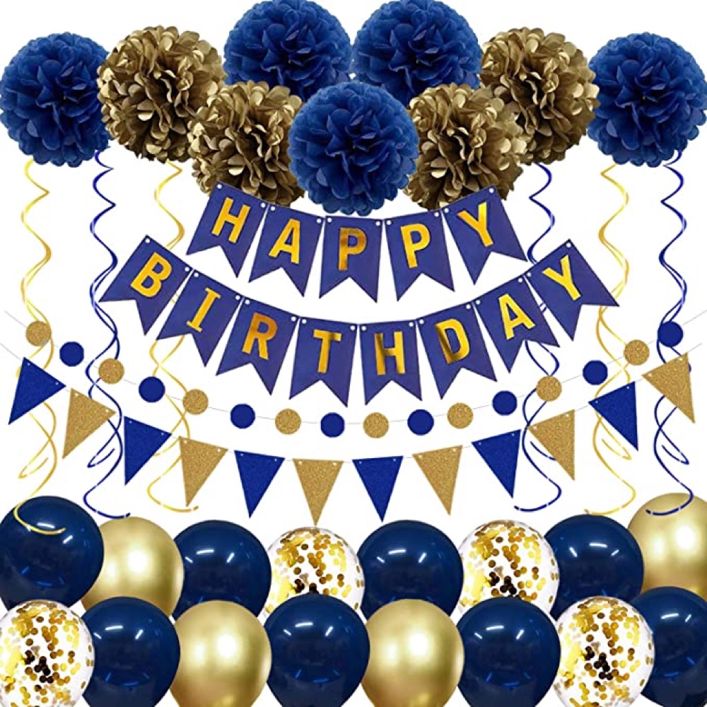 Atlantis Themed Party - Birthday - Decorations - Supplies - Blue and Gold Party Decorations