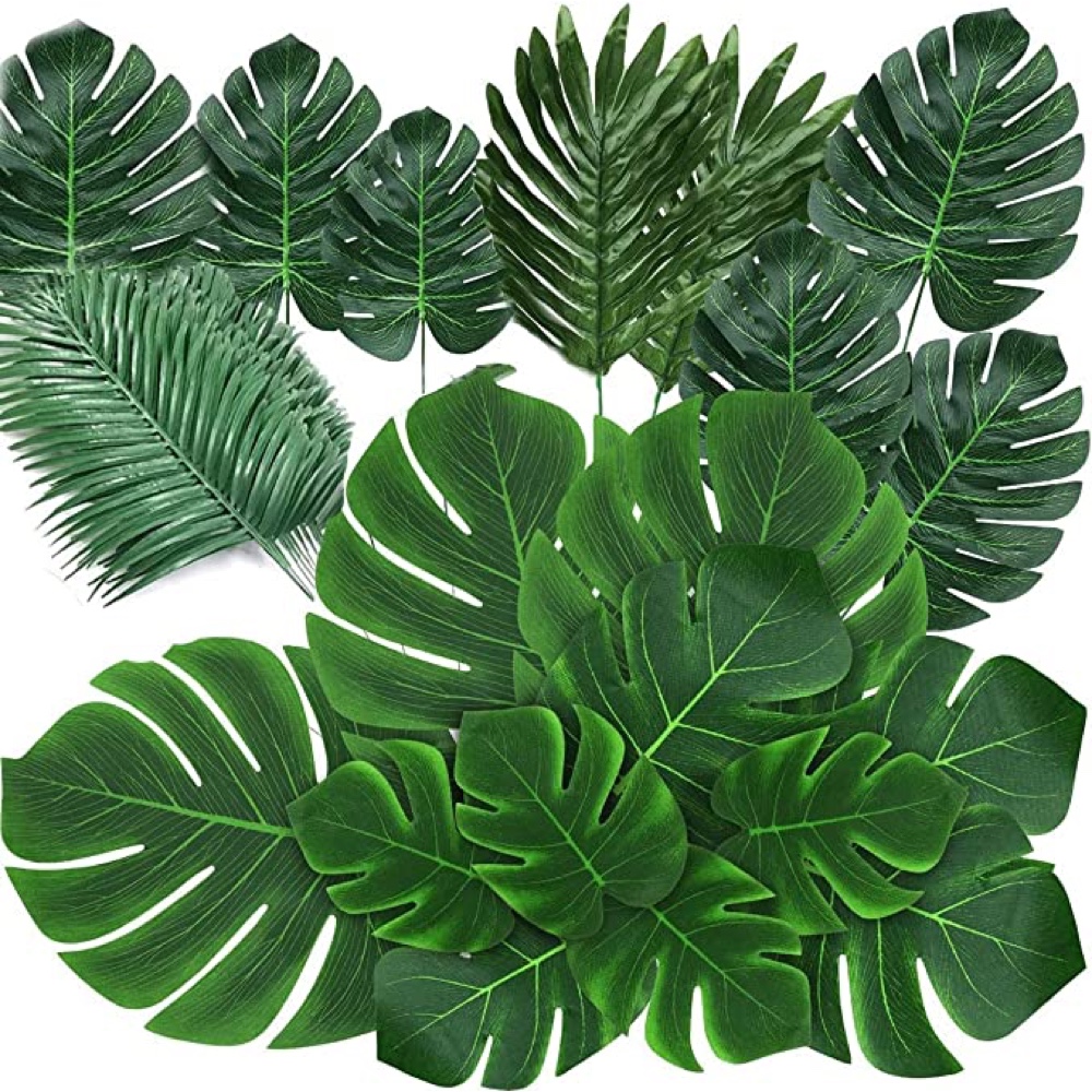 Passport to Paradise Themed Party - Decorations - Supplies - Ideas - Inspiration - Tropical Leaf Decorations