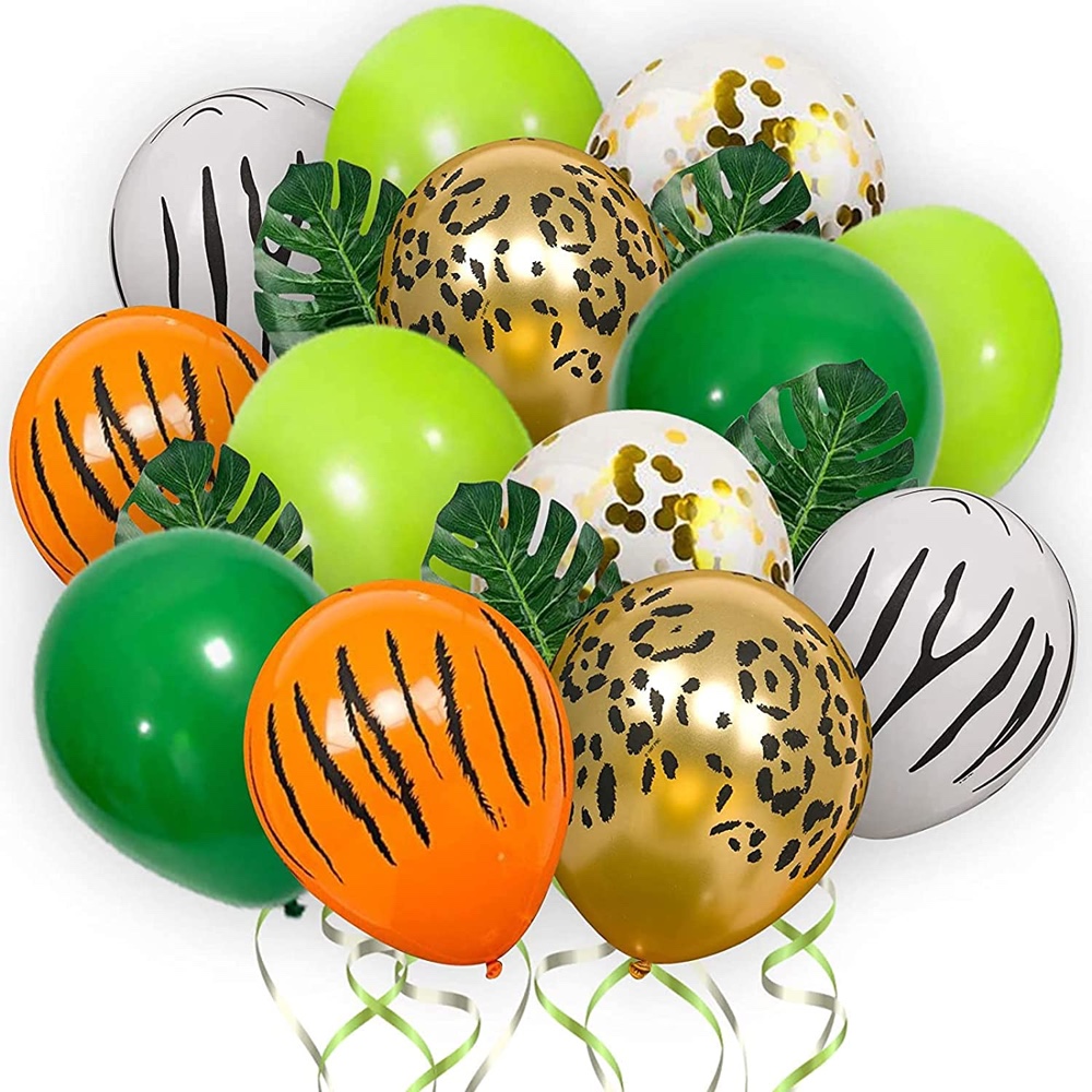 King of the Jungle Themed Party - Decorations - Party Supplies - Animal Print Balloons