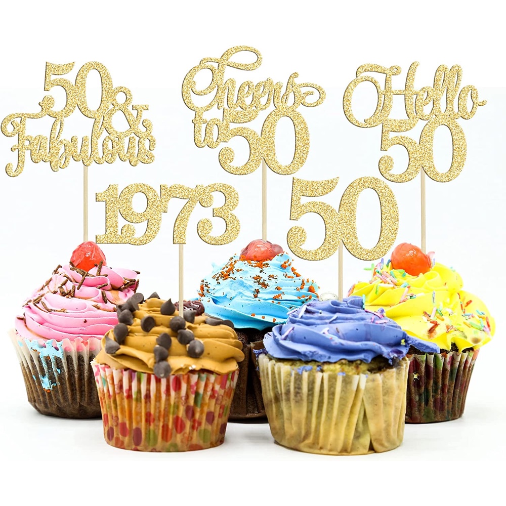 50th Birthday Party Decorations and Supplies - Cake Topper