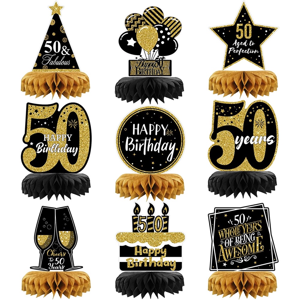 50th Birthday Party Decorations and Supplies - Table Centerpieces