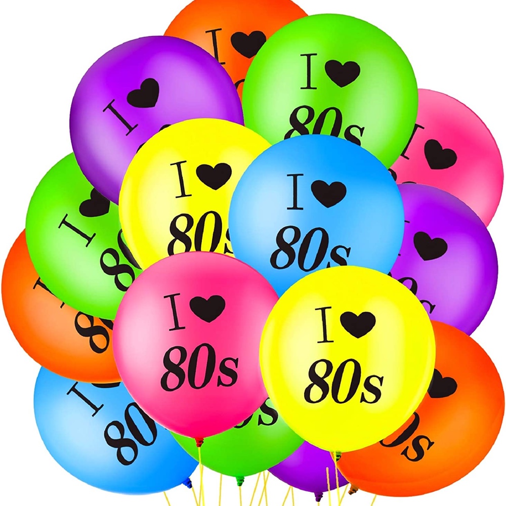 80's Retro Themed Party - Decorations - Supplies - Ideas - Inspiration - Birthday - Balloons