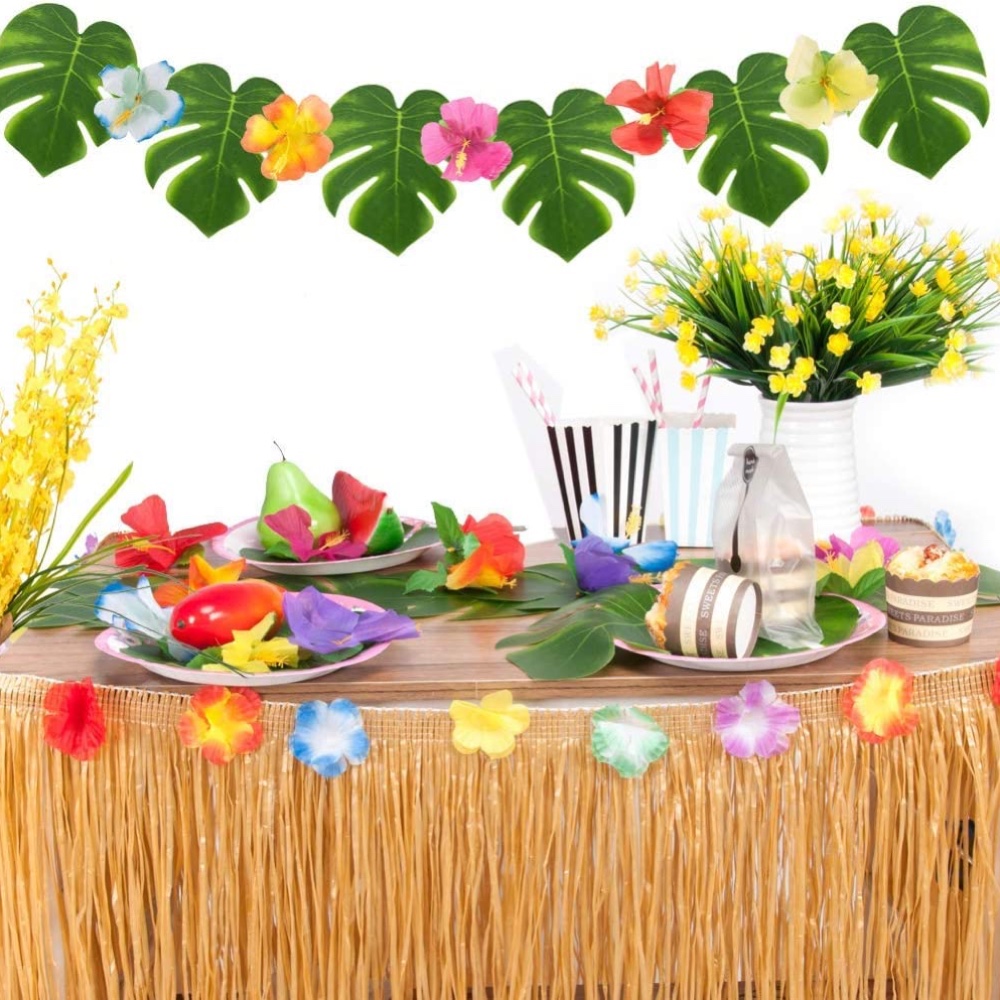 Hawaiian Luau Themed Party - Ideas - Inspiration - Decorations - Supplies - Grass Table Skirt