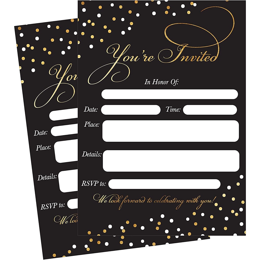 Black and White Formal Themed Party - Ideas - Inspiration - Decorations - Supplies - Birthday - Formal - Invites - Invitations