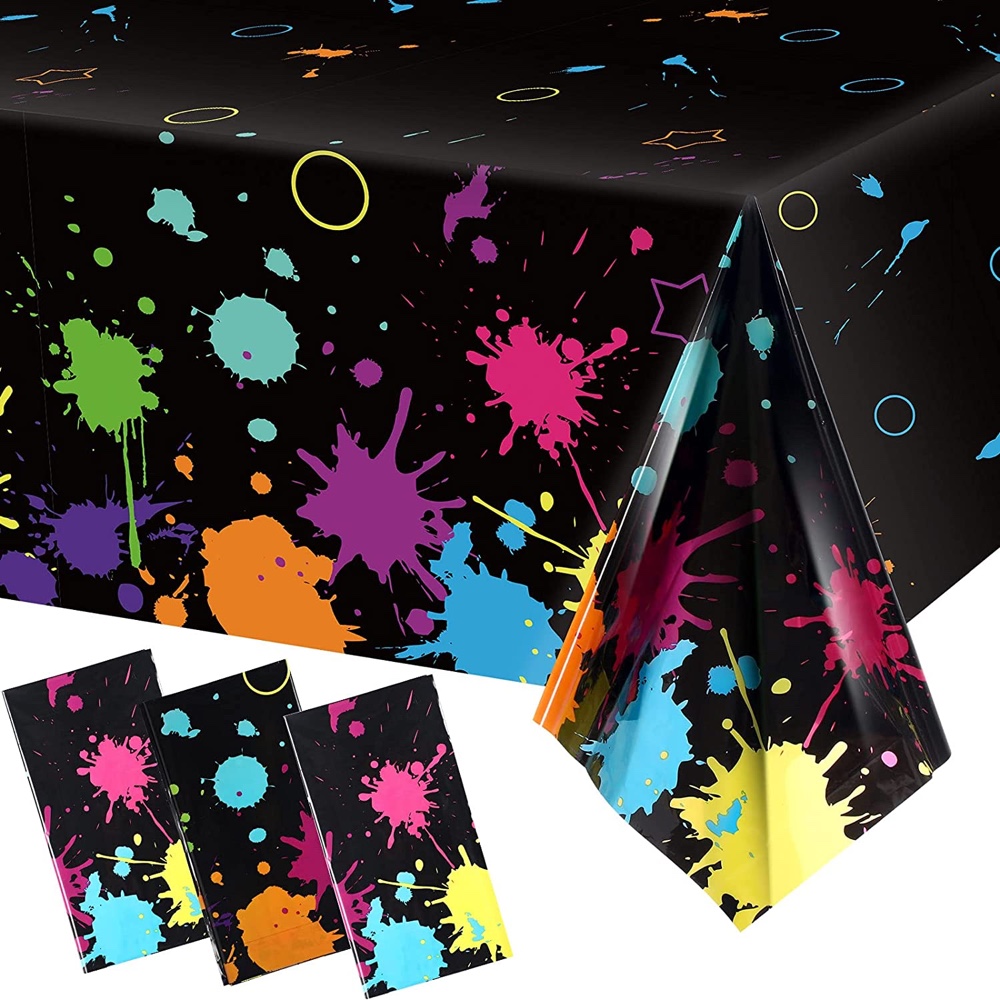 80's Retro Themed Party - Decorations - Supplies - Ideas - Inspiration - Birthday - Neon Tablecloth